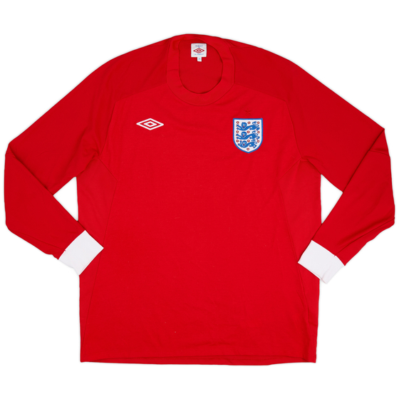 2010-11 England Away L/S Shirt - 9/10 - (XL)
