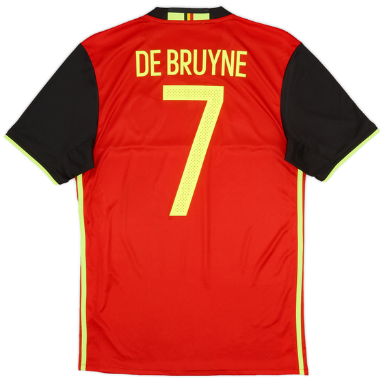 2016-17 Belgium Home Shirt De Bruyne #7 - 8/10 - (S)