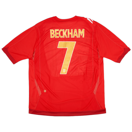 2006-08 England Away Shirt Beckham #7 - 8/10 - (XL)