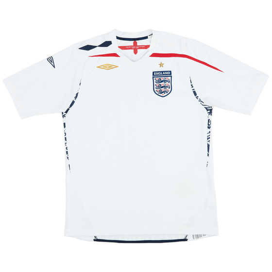 2007-09 England Home Shirt - 7/10 - (L)
