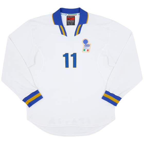 1996-97 Italy Player Issue Away L/S Shirt #11 - 9/10 - (L)