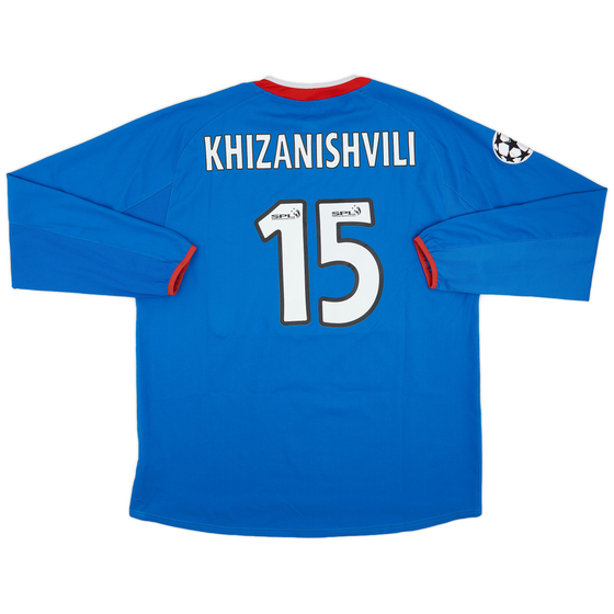 2003-05 Rangers Home L/S Shirt Khizanishvilli #15 - 8/10 - (XL)