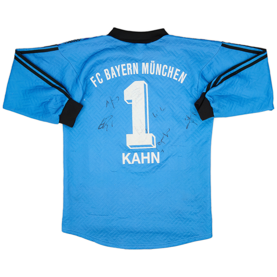 1996-98 Bayern Munich Signed GK Shirt Kahn #1 - 8/10 - (M)