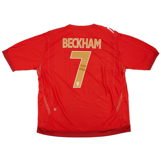 2006-08 England Away Shirt Beckham #7 - 8/10 - (3XL)