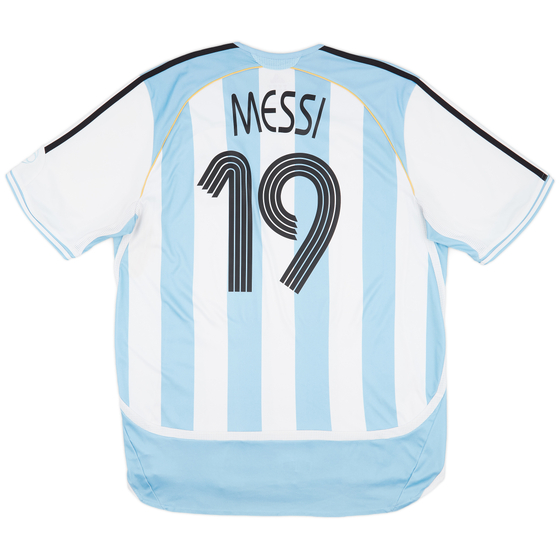 2005-07 Argentina Home Shirt Messi #19 - 7/10 - (XL)