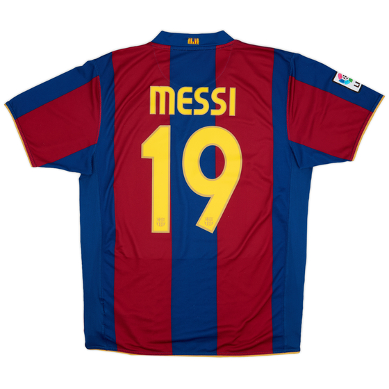 2007-08 Barcelona Home Shirt Messi #19 - 5/10 - (L)