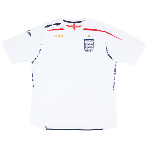 2007-09 England Home Shirt - 7/10 - (XXL)