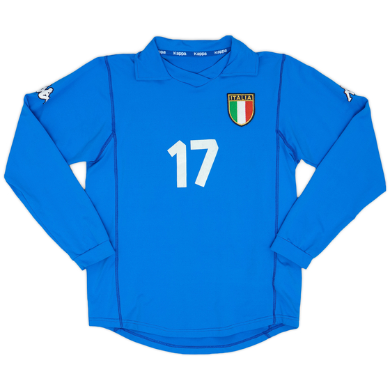 2000-01 Italy Home L/S Shirt #17 - 6/10 - (Women's L)