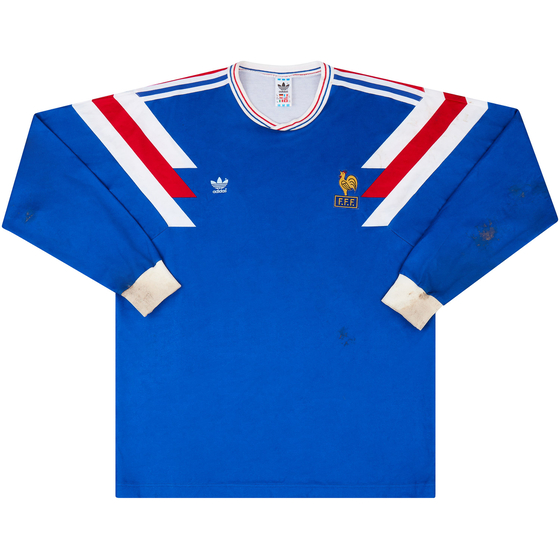 1980 France U-21 Match Worn Home L/S Shirt #12 (v Holland)
