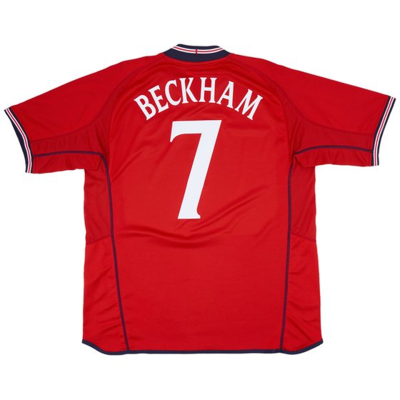 2002-04 England Away Shirt Beckham #7 - 6/10 - (XL)