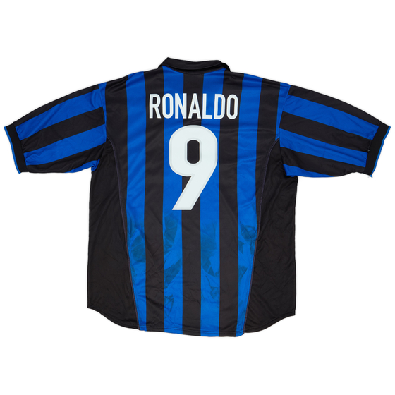 1998-99 Inter Milan Home Shirt Ronaldo #9 - 5/10 - (XL)