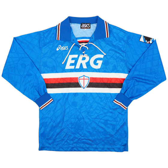1994-95 Sampdoria Home L/S Shirt - 8/10 - (L)