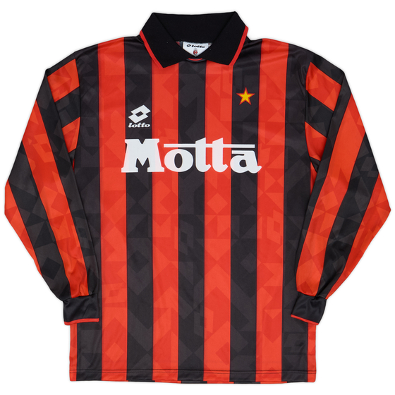 1993-94 AC Milan Home L/S Shirt - 9/10 - (M)