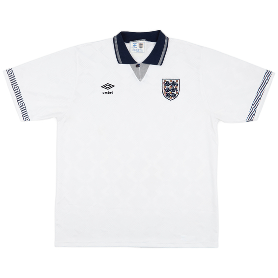 1990-92 England Home Shirt - 9/10 - (XL)