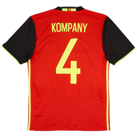 2016-17 Belgium Home Shirt Kompany #4 - 8/10 - (S)