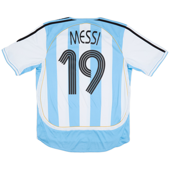 2005-07 Argentina Home Shirt Messi #19 - 8/10 - (M)
