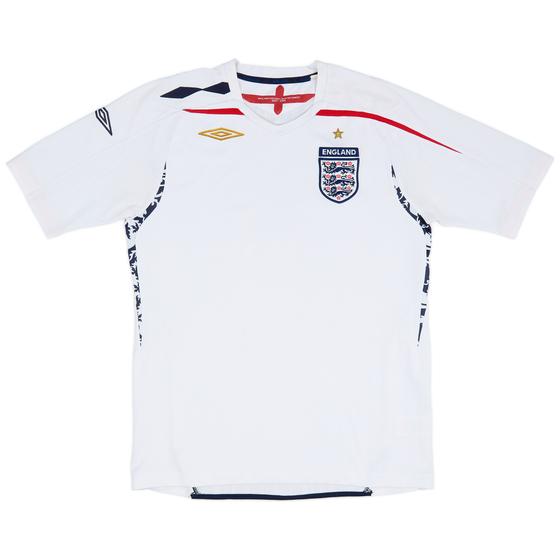 2007-09 England Home Shirt - 8/10 - (L)