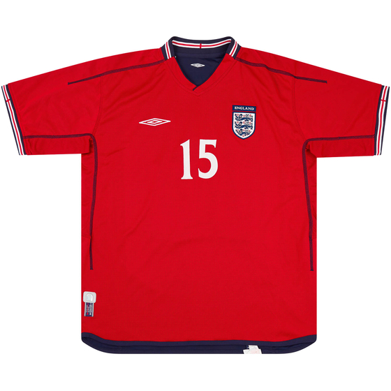 2002-03 England U-20 Match Issue Away Shirt #15 (Chopra)