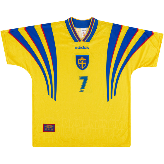 1996-97 Sweden Match Issue Home Shirt #7 (Zetterberg)