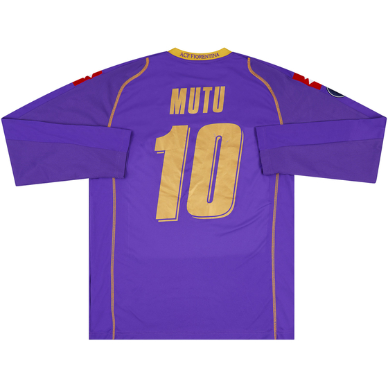 2008-09 Fiorentina Match Issue UEFA Cup Home L/S Shirt Mutu #10