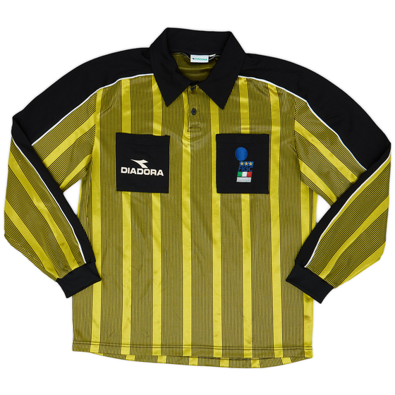 1999-00 Italy FIGC Diadora Referee L/S Shirt - 8/10 - (XL)