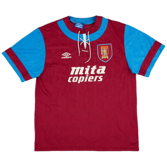 1992-93 Aston Villa Home Shirt #1 - 8/10 - (XL)