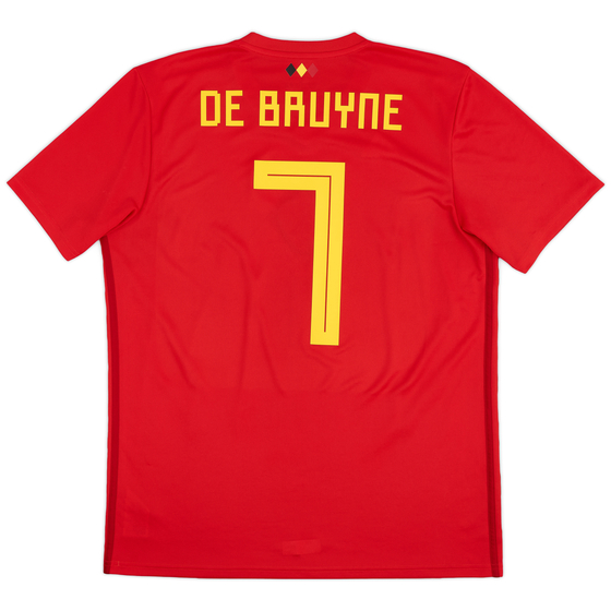 2018-19 Belgium Home Shirt De Bruyne #7 - 9/10 - (L)