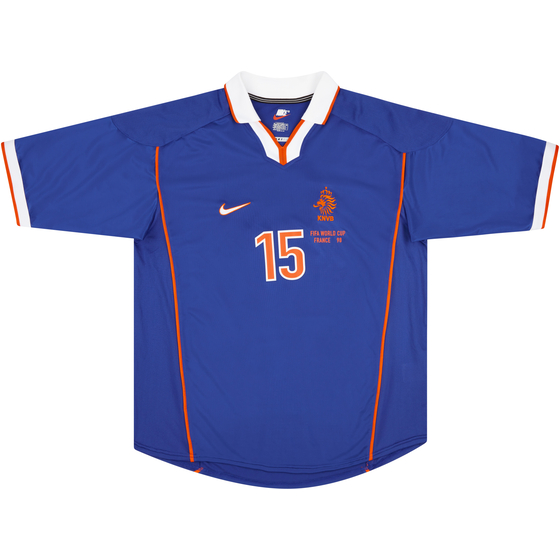 1998 Holland Match Issue World Cup Away Shirt Bogarde #15