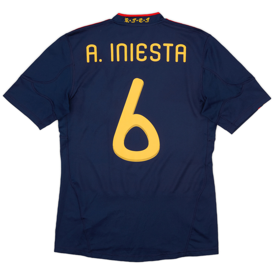 2010-11 Spain Away Shirt A.Iniesta #6 - 9/10 - (S)