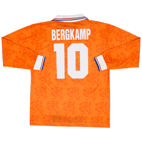 1994 Netherlands Home L/S Shirt Bergkamp #10 - 8/10 - (L)