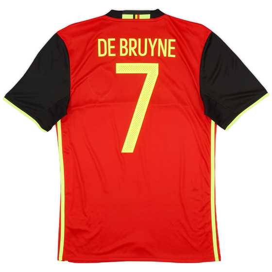 2016-17 Belgium Home Shirt De Bruyne #7 - 9/10 - (S)