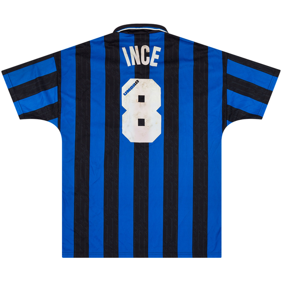 1996-97 Inter Milan Match Worn Home Shirt Ince #8 (v Man Utd)