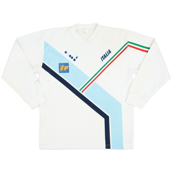 1986-90 Italy Diadora Training L/S Shirt - 4/10 - (L)