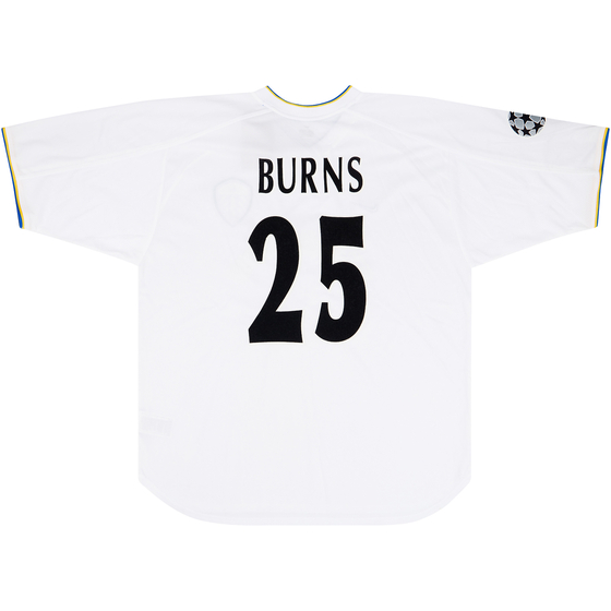 2000-01 Leeds United Match Issue Champions League Home Shirt Burns #25 (v Real Madrid)