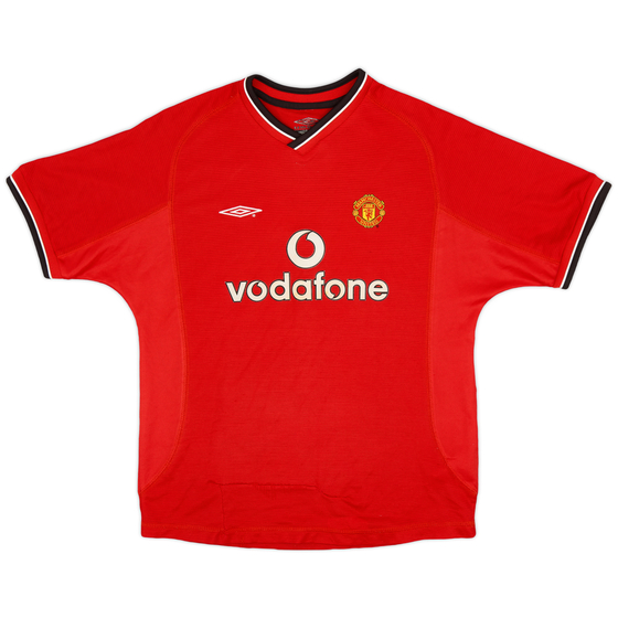 2000-02 Manchester United Home Shirt - 4/10 - (L.Boys)