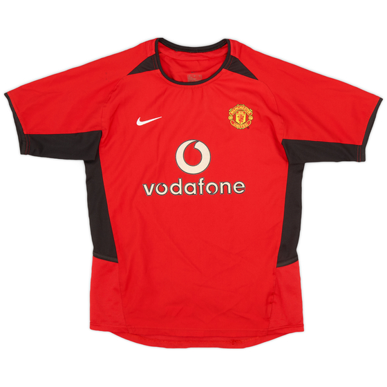 2002-04 Manchester United Home Shirt - 7/10 - (M.Boys)