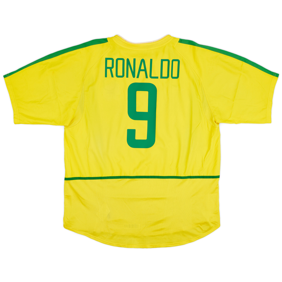 2002-04 Brazil Home Shirt Ronaldo #9 - 5/10 - (XL)