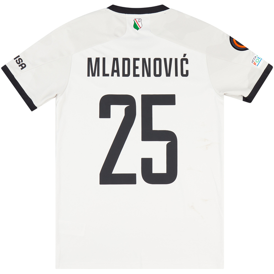 2021-22 Legia Warsaw Match Worn Home Shirt Mladenovic #25 (v Leicester)