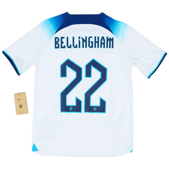 2022-23 England Home Shirt Bellingham #22 (XL.Boys)