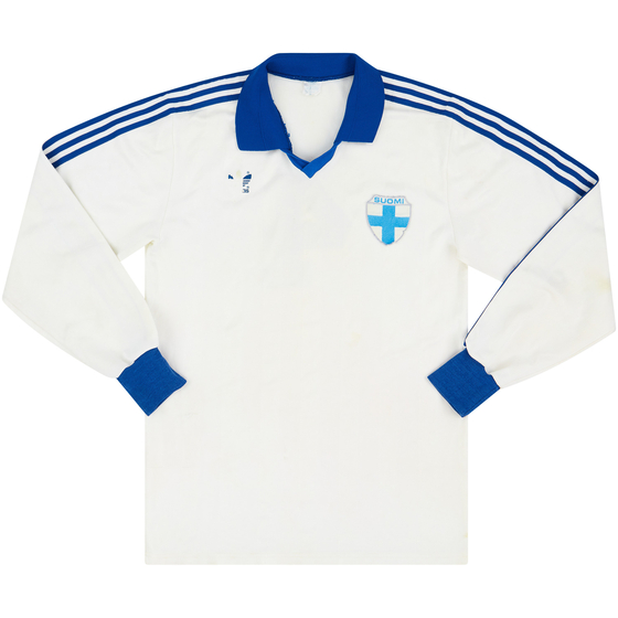1985-90 Finland Match Issue Home L/S Shirt #4