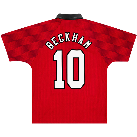 1996-98 Manchester United Home Shirt Beckham #10 - 6/10 - (XXL)