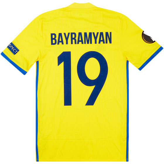 2016-17 FC Rostov Match Issue Europa League Home Shirt Bayramyan #19 (v Man Utd)