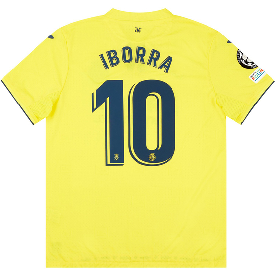 2021-22 Villarreal Match Issue Champions League Home Shirt Iborra #10