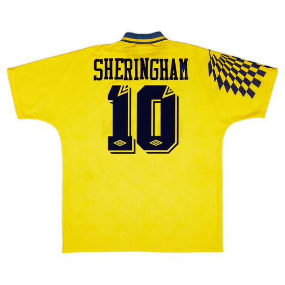 1991-95 Tottenham Away Shirt Sheringham #10 - 8/10 - (XL)