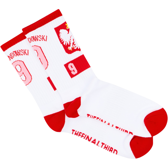 2012-13 Poland Lewandowski #9 Home Crew Socks