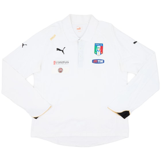 2010-11 Italy Player Issue Puma L/S Polo Shirt - 7/10 - (L)