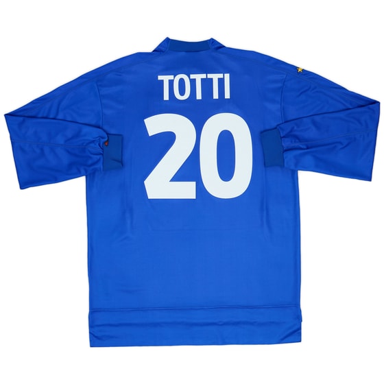 1998-99 Italy Home L/S Shirt Totti #20 - 9/10 - (XL)