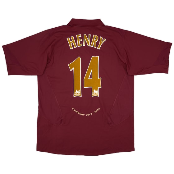 2005-06 Arsenal Home Shirt Henry #14 (XL)