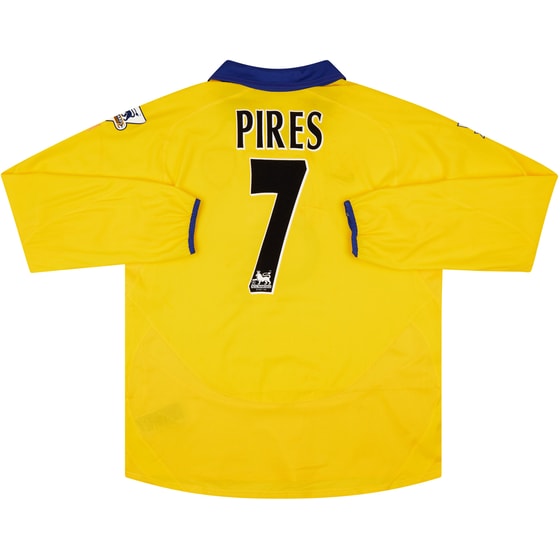 2003-04 Arsenal Match Issue Away L/S Shirt Pires #7