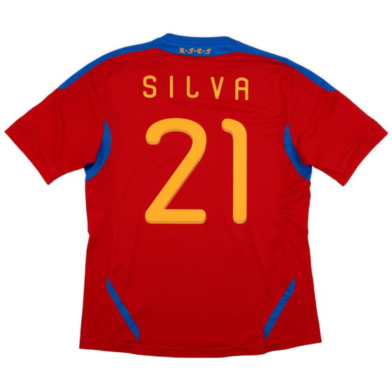 2010-11 Spain Home Shirt Silva #21 - 8/10 - (L)